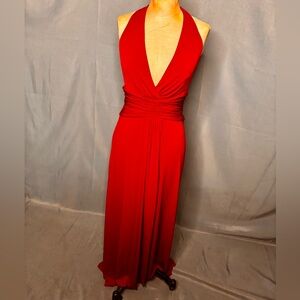 BCBG Vibrant Red Backless Dress